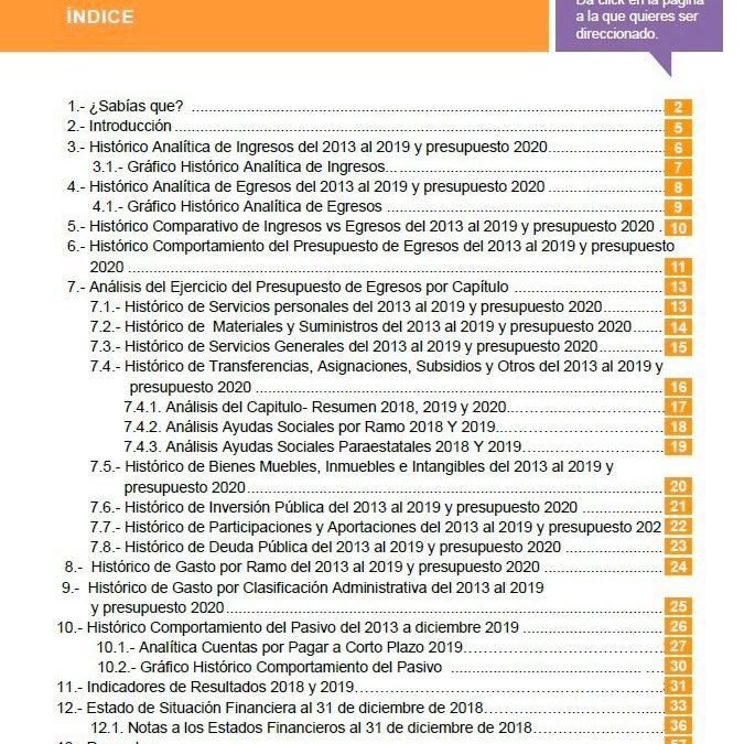 Análisis de los Estados Financieros del Gobierno del Estado de B.C. 2019 y presupuesto 2020