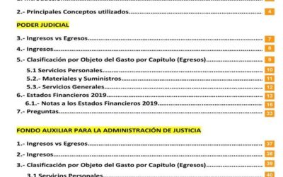 ANALISIS PODER JUDICIAL 2019 Y PRESUPUESTO 2020