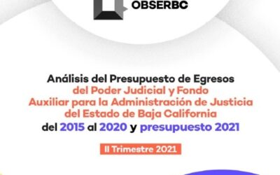 Análisis del Presupuesto de Egresos del Poder Judicial y Fondo Auxiliar de B.C.