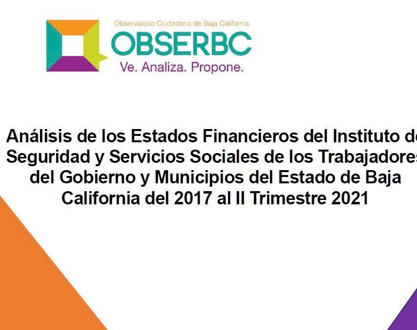 ANÁLISIS ISSSTECALI AL II TRIMESTRE 2021