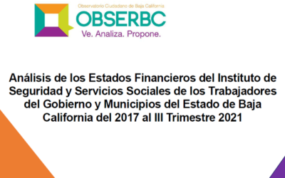 ACTUALIZACION: Análisis de los Estados Financieros del ISSSTECALI al III Trimestre 2021